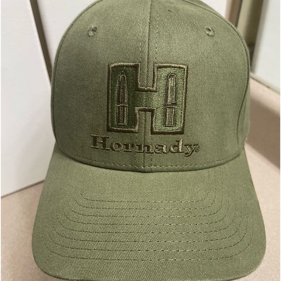 Hornaday Hat Cap Strap Back Fatigue Green Logo Ammunition Outdoor Adult Mens - Picture 1 of 7